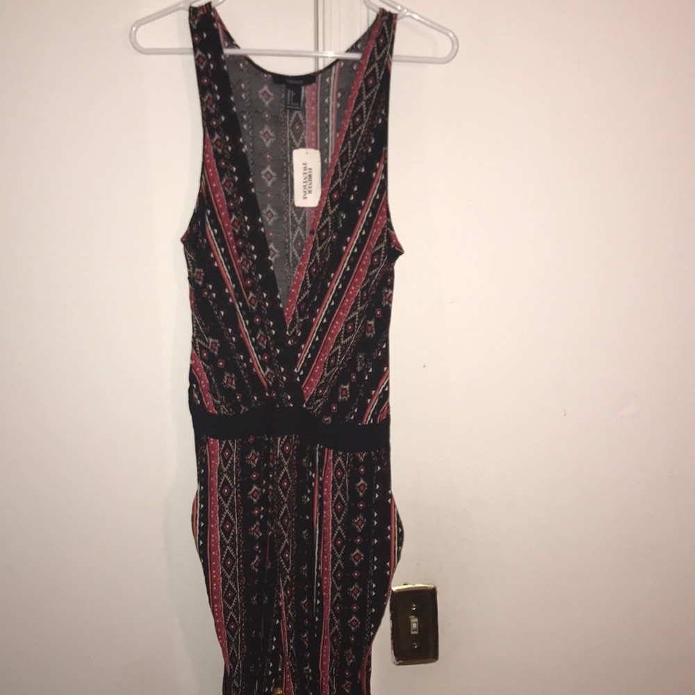 Black/Red/Coral Jumpsuit